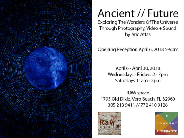 Fine Art exhibition Ancient // Future announcement postcard 