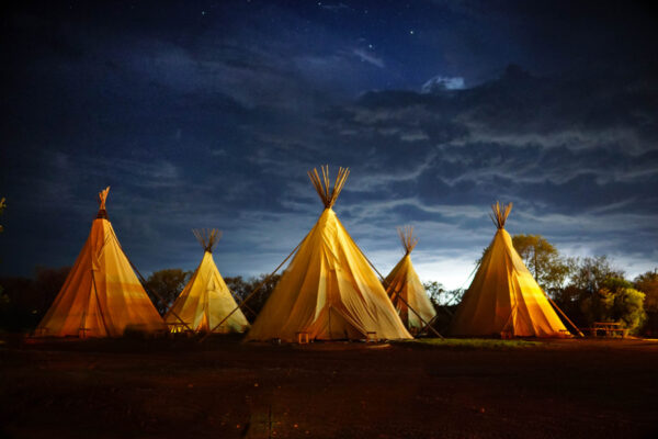 Teepees, Photograph by Matt Erpenbeck featured in exhibition at the A. E. Backus Museum in Ft. Pierce, FL.