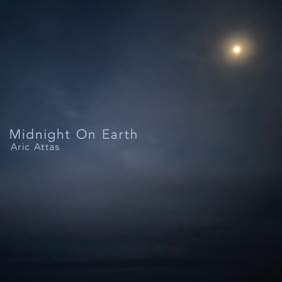 Album artwork for Midnight On Earth, ambient music made by mapping ages and diameters of the moon to music, ocean wave recordings, and generative ambient music. 